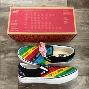 Vans Spirit Multi Color Slip On Sneakers 11 Mens